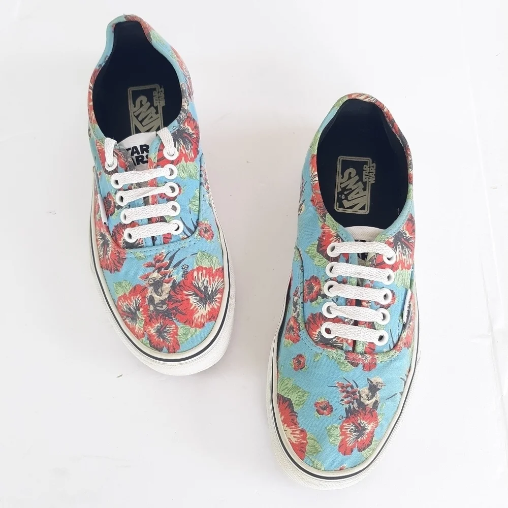 Vans Star Wars Yoda Floral Sneakers M6.5/W8